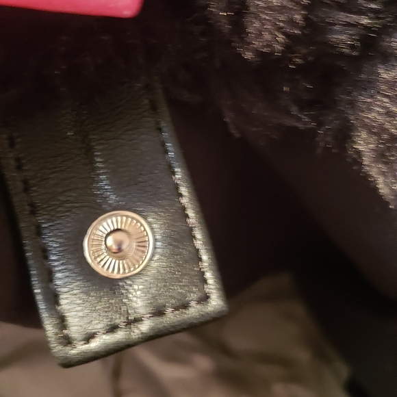 Faux leather fur trimmed tote bag - Picture 7 of 10